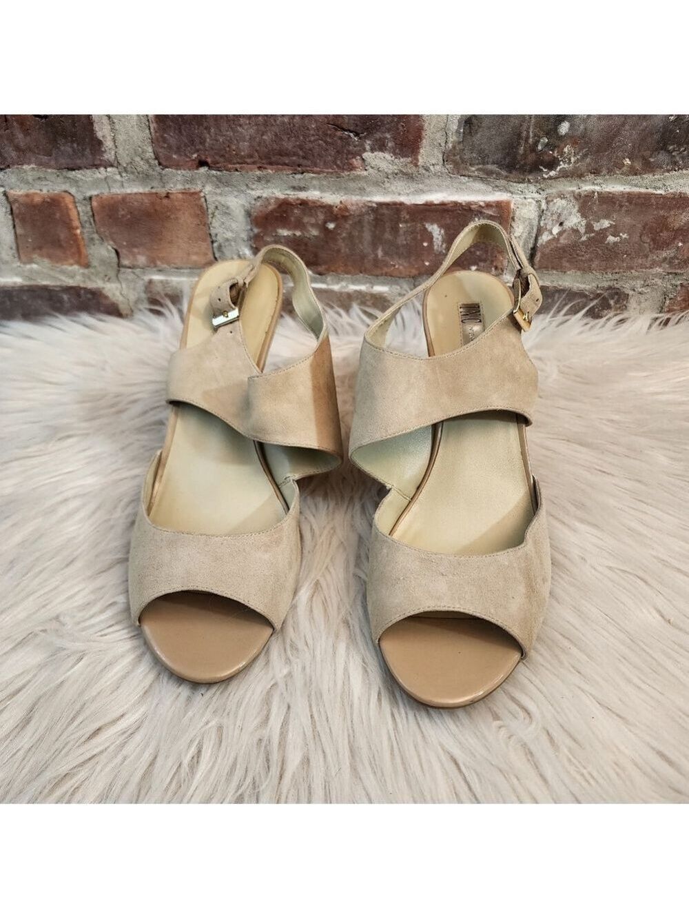 INC Fama Wedge Suede Sandals, Size 11 - Picture 3 of 17